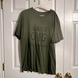 She was like OMG this is my song tee size XL